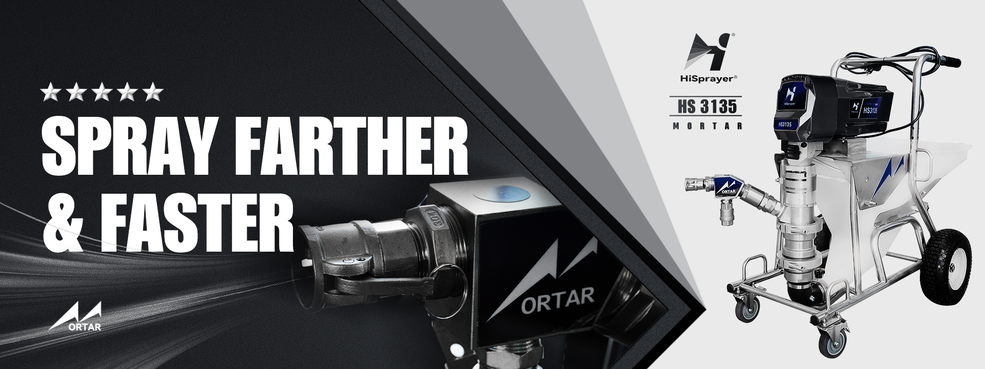 HS3135 Mortar Sprayer: Spray Farther & Faster