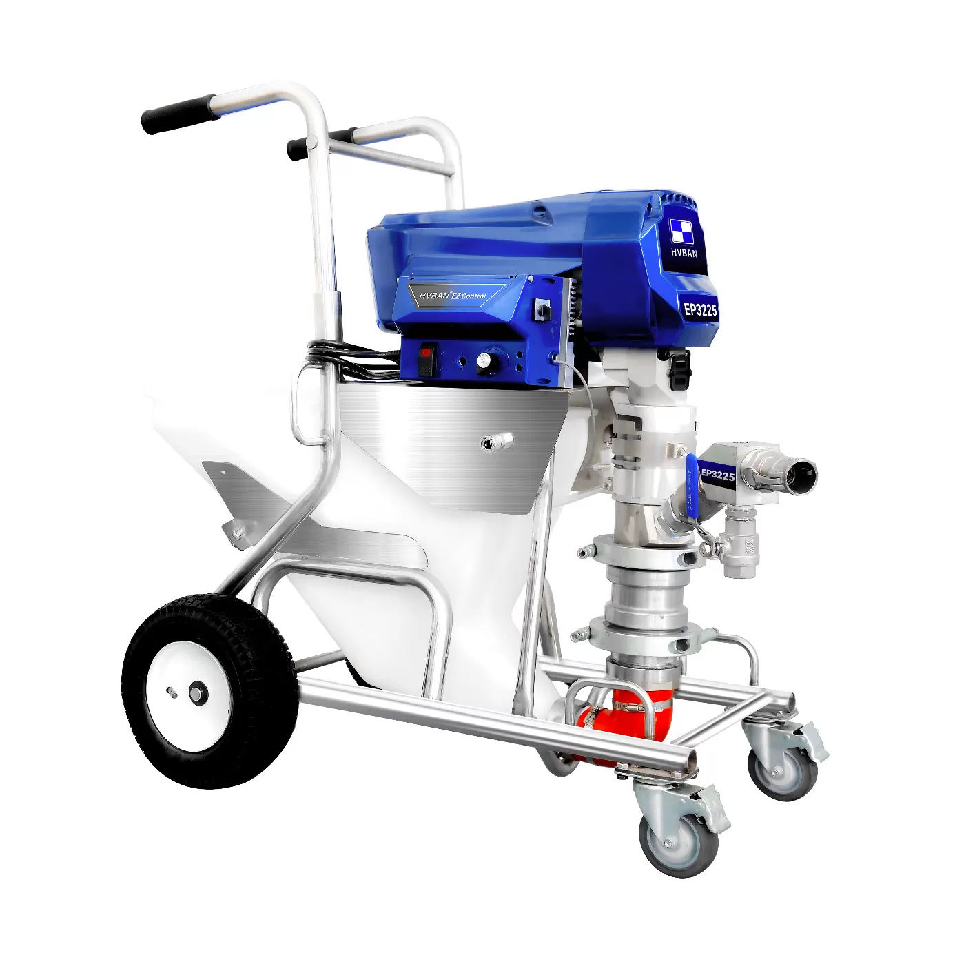 Electric sprayer for water-based stucco base, finish coat materials, and Exterior Insulation and Finish Systems (EIFS). For professional use only.